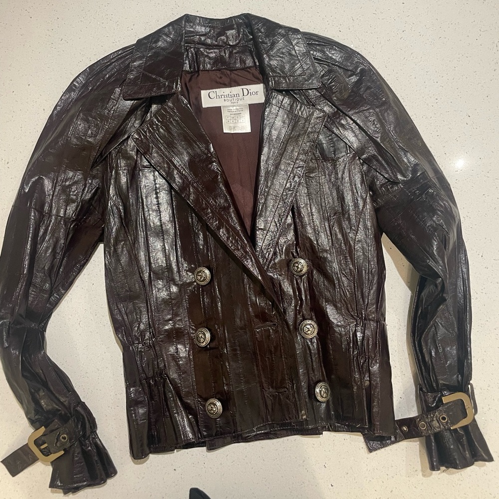 Authentic Vintage Christian Dior eel skin jacket